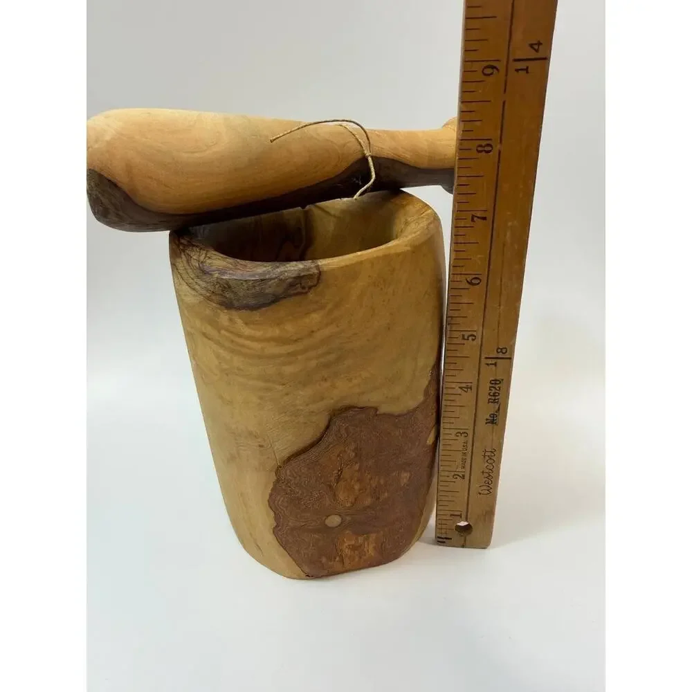 Arte Legno Olive Wood Mortar and Pestle Italy Solid Wood 3 lb Kitchen